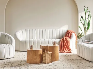 3-sits soffa Malung - Off-White - Möbler - Soffa - Sammetssoffa