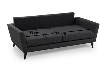 Mangia 3-sits Bäddsoffa 93x178 cm i Tyg - Antracit - Möbler - Soffa - Bäddsoffa - Bäddsoffa 3 sits