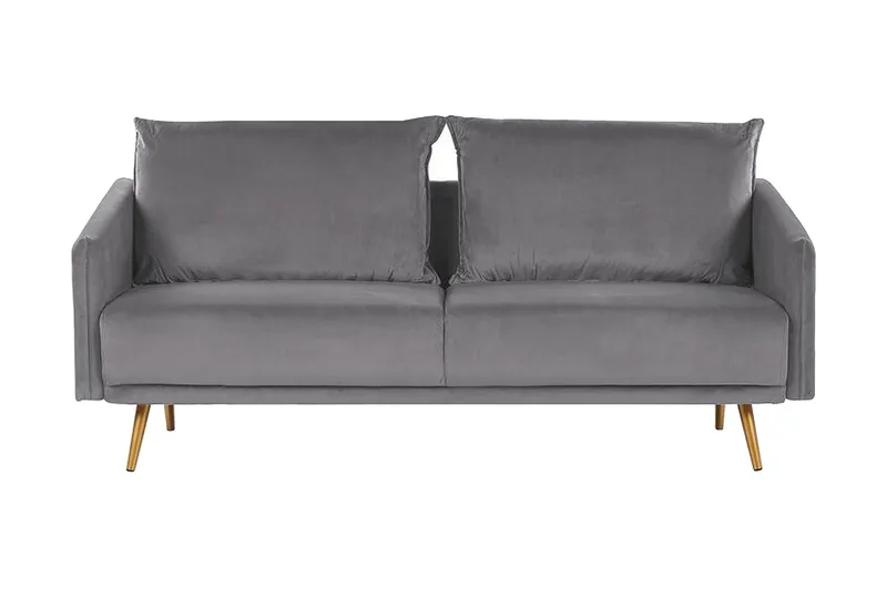 Maurana 3-sits Soffa, Sammet/Grå