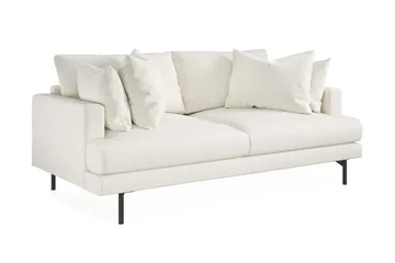 Menard 3-sits Djup Soffa i Bouclé - Vit - Möbler - Soffa - 3 sits soffa