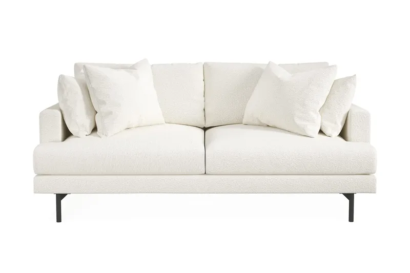 Menard 3-sits Djup Soffa i Bouclé, Vit