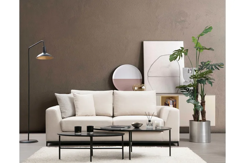 Mezonzo 3-sits Soffa - Beige - Möbler - Soffa - 3 sits soffa