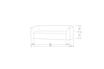 Mooli Soffa 3-sits - Grå - Möbler - Soffa - 3 sits soffa