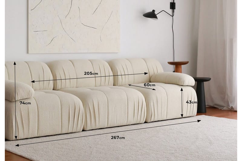 Murum Soffa 3-sits - Vit - Möbler - Soffa - 3 sits soffa