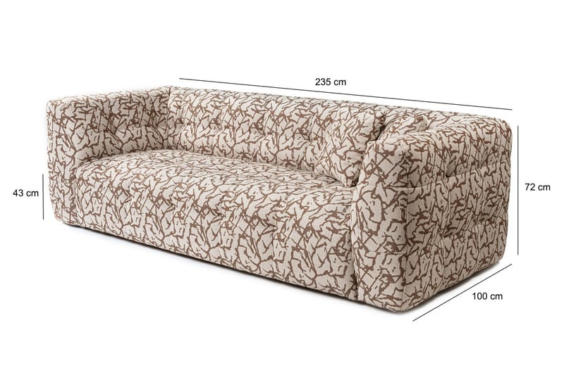 Octavian Soffa 2-sits - Brun - Möbler - Soffa - 3 sits soffa