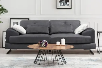 Raedeke 3-Sits Soffa - Svart - Möbler - Soffa - 3 sits soffa