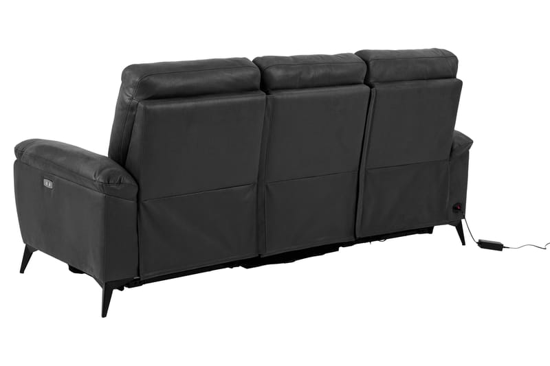Ranas 3-sits Soffa Elektrisk - Grå/Svart - Möbler - Soffa - 3 sits soffa