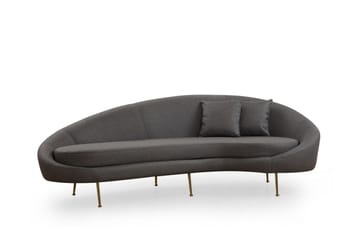 Revelstoke Svängd Soffa 3-sits - Mörkgrå - Möbler - Soffa - 3 sits soffa
