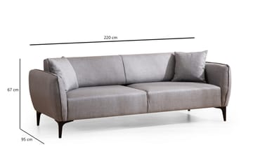 Rossland Soffa 3-sits - Grå - Möbler - Soffa - Bäddsoffa - Bäddsoffa 3 sits