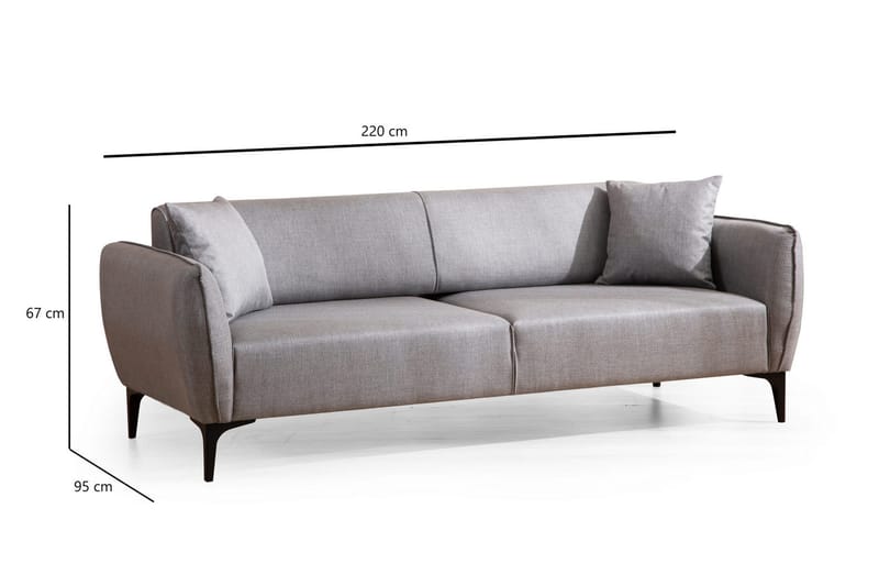 Rossland Soffa 3-sits - Grå - Möbler - Soffa - Bäddsoffa - Bäddsoffa 3 sits