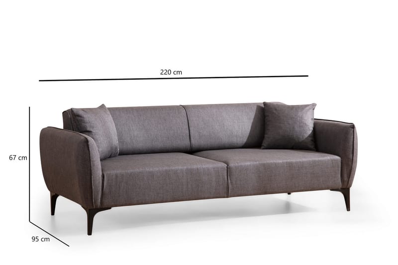 Rossland Soffa 3-sits - Mörkgrå - Möbler - Soffa - Bäddsoffa - Bäddsoffa 3 sits