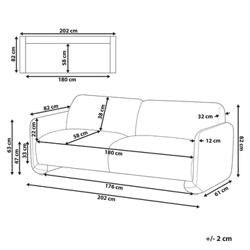 3-sits soffa Saland - Vit - Möbler - Soffa - 3 sits soffa
