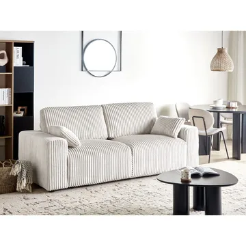 3-sits soffa Sandora - Vit, Svart - Möbler - Soffa - 3 sits soffa