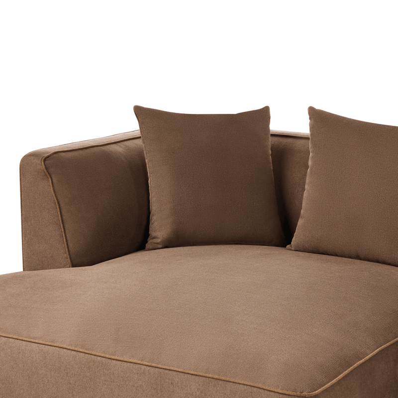 3-sits soffa Sater Högervänd - Brun - Möbler - Soffa - Divansoffor & schäslongsoffa
