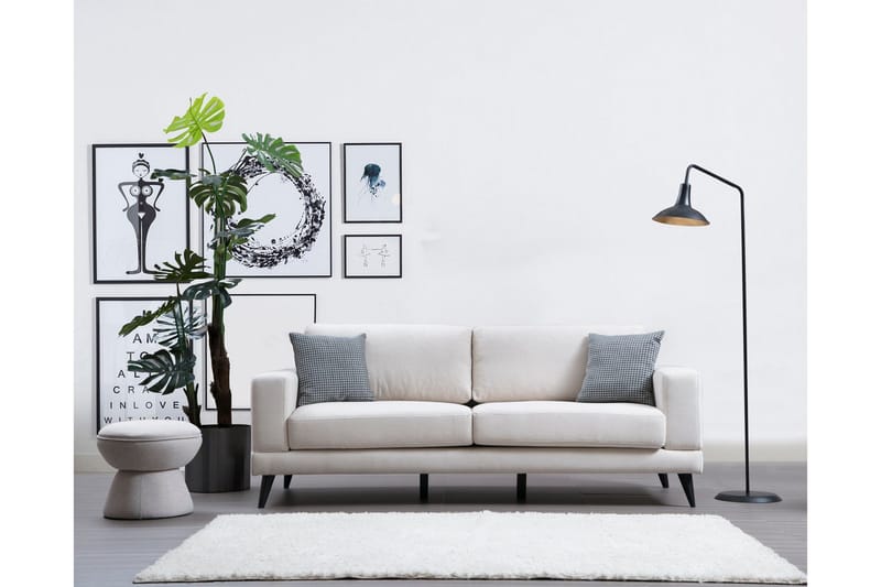 Selder 3-sits Soffa - Beige/Svart - Möbler - Soffa - Bäddsoffa - Bäddsoffa 3 sits