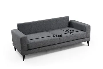 Selder 3-Sits Soffa - Grå - Möbler - Soffa - Bäddsoffa - Bäddsoffa 3 sits