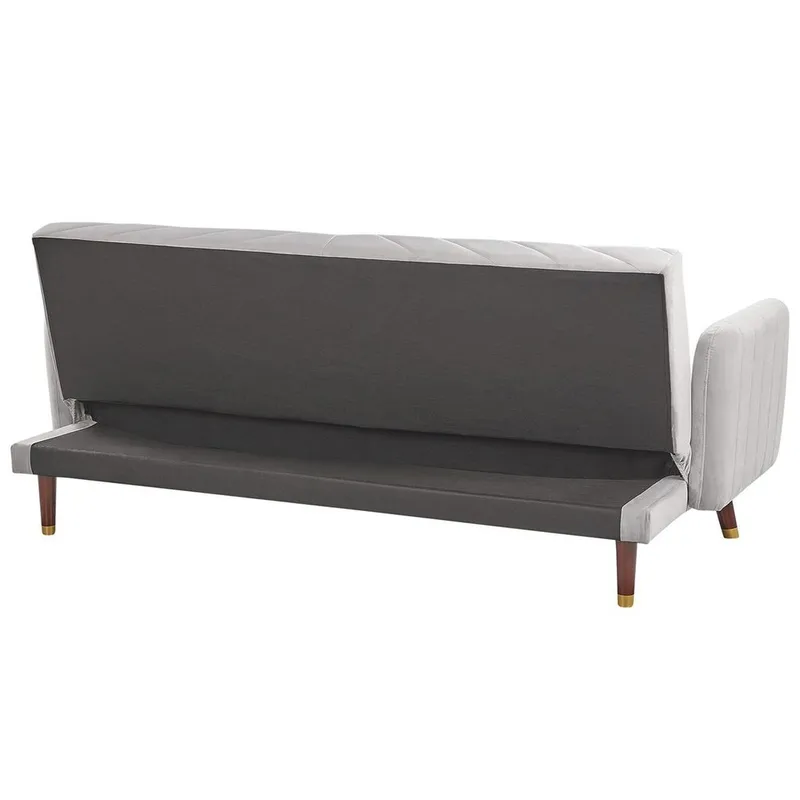 3-sits soffa Senja - Grå, mörkt trä - Möbler - Soffa - Bäddsoffa