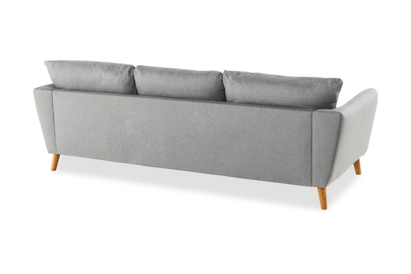 Trend 3-sits Soffa 218 cm med Svängda Armstöd i Tyg - Grå - Möbler - Soffa - 3 sits soffa