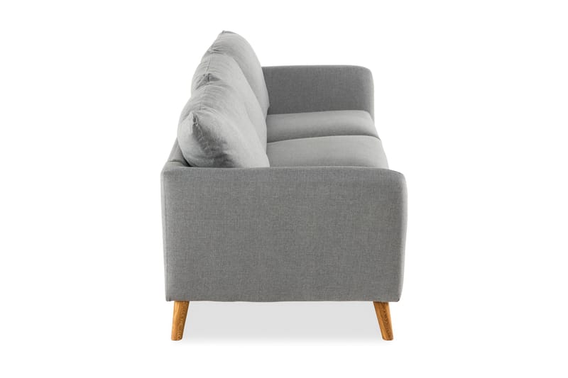 Trend 3-sits Soffa 218 cm med Svängda Armstöd i Tyg - Grå - Möbler - Soffa - 3 sits soffa