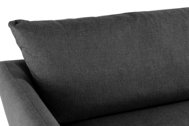 Trend 3-sits Soffa 218 cm med Svängda Armstöd i Tyg - Grå|Svart - Möbler - Soffa - 3 sits soffa