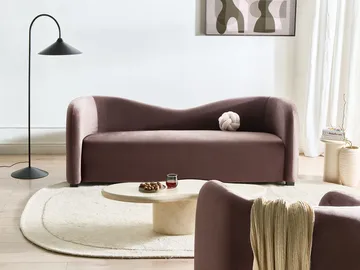 3-sits soffa Veltada - Mörkbrun - Möbler - Soffa - Sammetssoffa