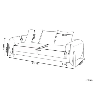 3-sits soffa Vinliden - Vit - Möbler - Soffa - 3 sits soffa