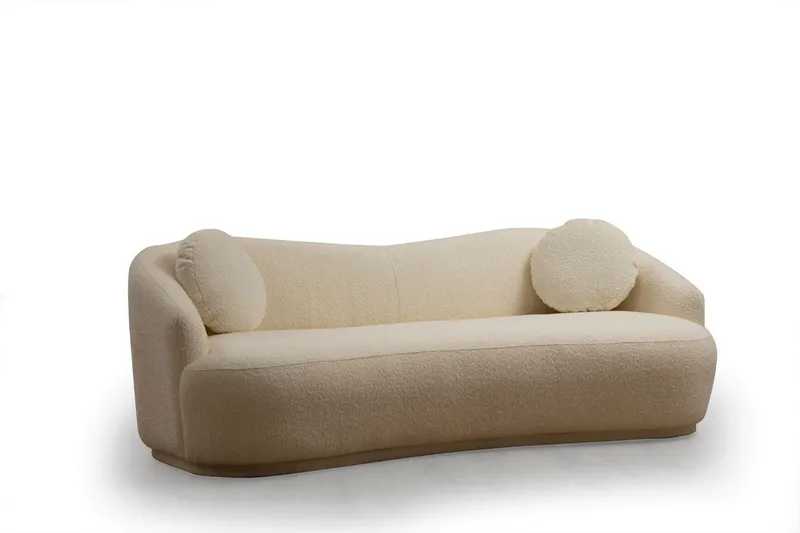 Yarrawonga Soffa 3-sits, Beige|Bouclé