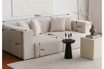 Yolo Soffa 2-sits - Vit - Möbler - Soffa - 3 sits soffa