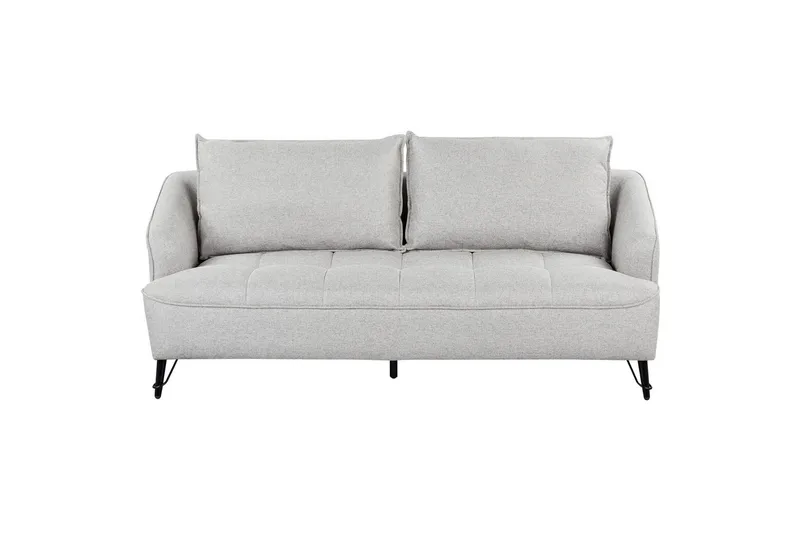 3-sitssoffa Hobro Grå, svart - Grå, svart - Möbler - Soffa - 3 sits soffa