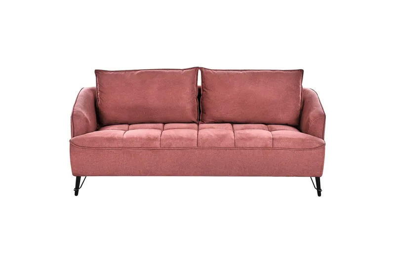 3-sitssoffa Hobro Röd, Svart - Rosa - Möbler - Soffa - 3 sits soffa