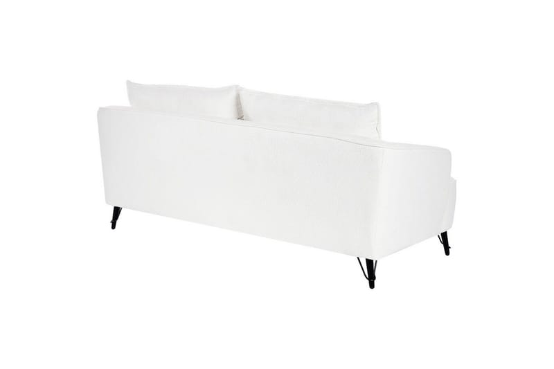 3-sitssoffa Hobro Vit, Svart - Vit, Svart - Möbler - Soffa - 3 sits soffa