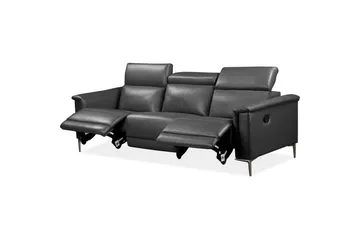 3-sitssoffa Lund Grå, PU, Manuell vilstol - Grå, PU, Manuell vilstol - Möbler - Soffa - 3 sits soffa