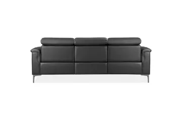 3-sitssoffa Lund Grå, PU, Manuell vilstol - Grå, PU, Manuell vilstol - Möbler - Soffa - 3 sits soffa
