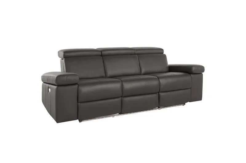 3-sitssoffa Rayland Brun, PU, Elektrisk vilstol, Brun, PU, Elektrisk vilstol