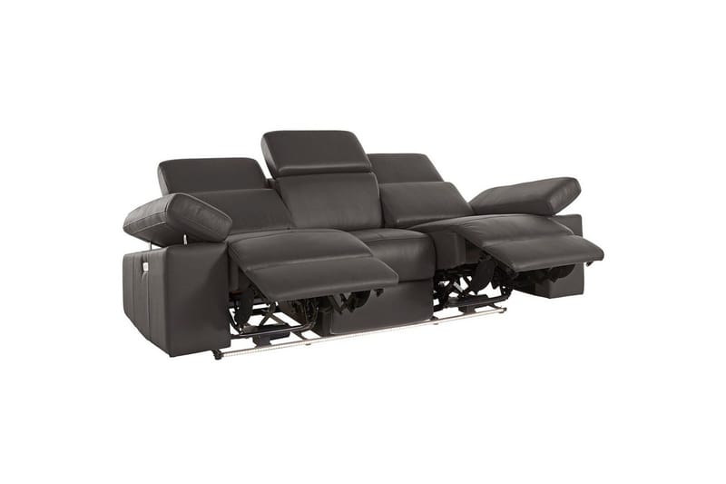 3-sitssoffa Rayland Brun, PU, Elektrisk vilstol - Brun, PU, Elektrisk vilstol - Möbler - Soffa - 3 sits soffa