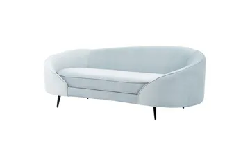 3-sitssoffa Savar Blå, Svart - Blå, Svart - Möbler - Soffa - Sammetssoffa