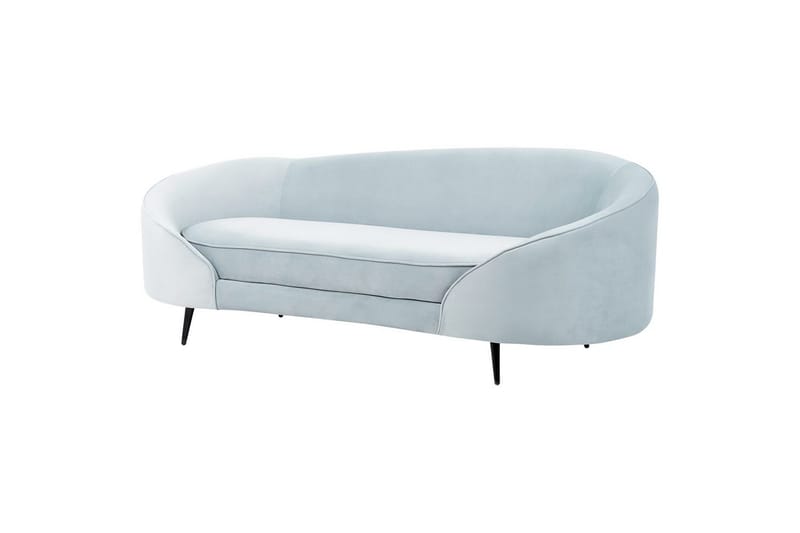 3-sitssoffa Savar Blå, Svart - Blå, Svart - Möbler - Soffa - Sammetssoffa