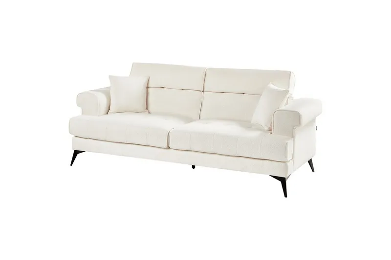 3-sitssoffa Skive Vit/Svart - Vit/Svart - Möbler - Soffa - 3 sits soffa