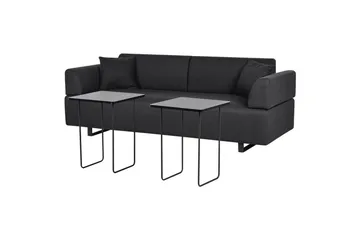 3-sitssoffa Sokna Svart - Svart - Möbler - Soffa - 3 sits soffa