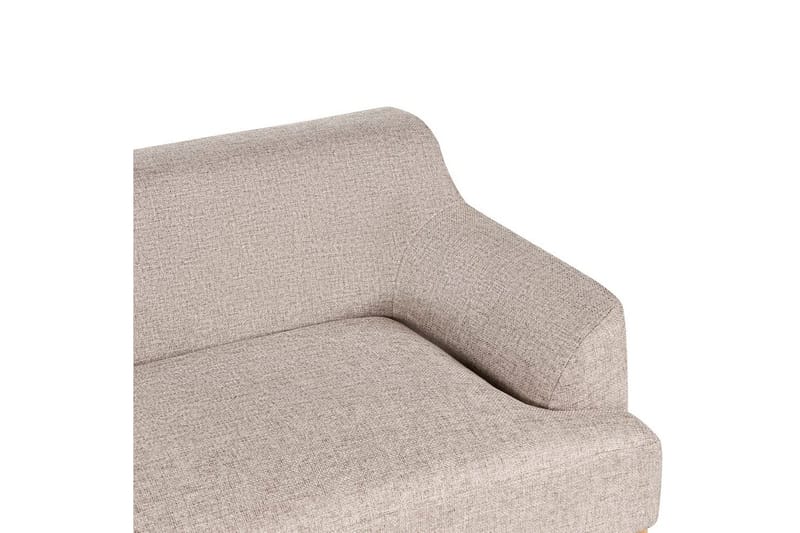 3-sitssoffa Sosjo Brunt, ljust trä - Brunt, ljust trä - Möbler - Soffa - 3 sits soffa