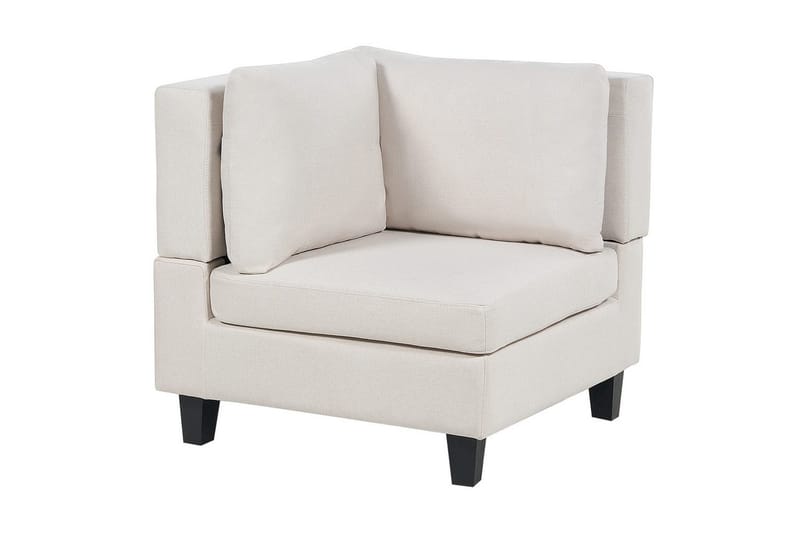 4-sits Hörnsoffa Unstad Beige/svart, Högervänd, Polyester - Beige/svart, Högervänd, Polyester - Möbler - Soffa - Modulsoffor - Komplett modulsoffa