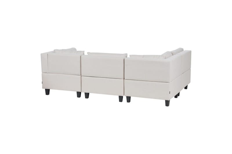 4-sits Hörnsoffa Unstad Beige/svart, Högervänd, Polyester - Beige/svart, Högervänd, Polyester - Möbler - Soffa - Modulsoffor - Komplett modulsoffa