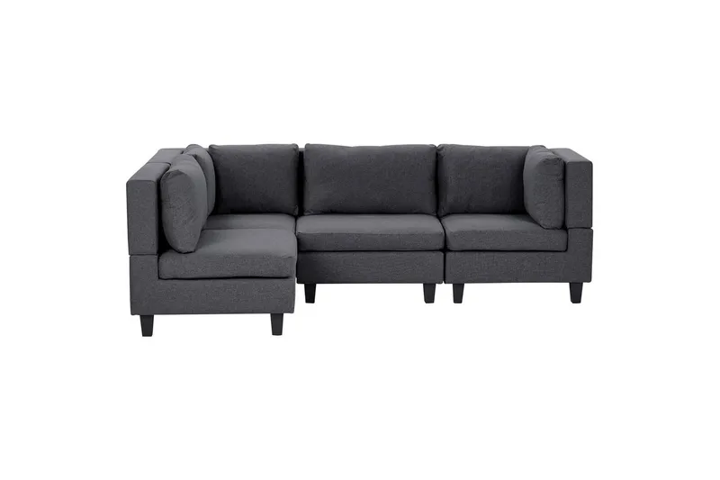 4-sits Hörnsoffa Unstad Grå, Högervänd, Polyester, Grå, Högervänd, Polyester