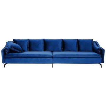4-sits soffa Aure - Blå - Möbler - Soffa - Sammetssoffa