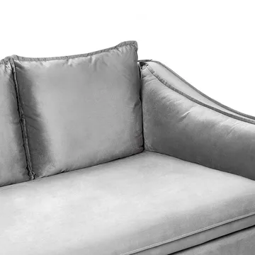 4-sits soffa Aure - Ljusgrå - Möbler - Soffa - Sammetssoffa