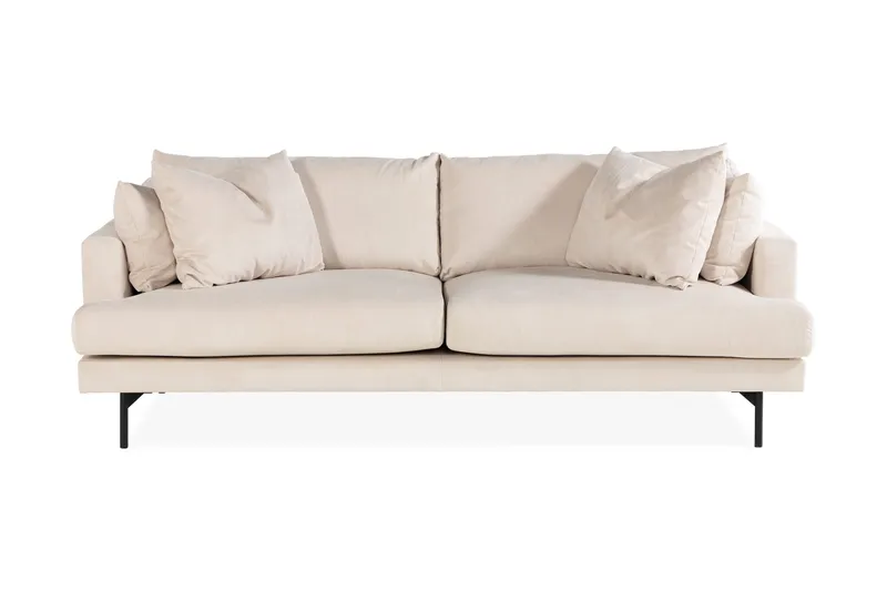 Menard 4-sits Djup Manchestersoffa - Beige - Möbler - Soffa - 4 sits soffa