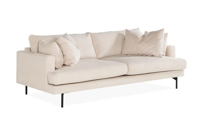 Menard 4-sits Djup Manchestersoffa - Beige - Möbler - Soffa - 4 sits soffa