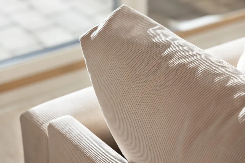 Menard 4-sits Djup Manchestersoffa - Beige - Möbler - Soffa - 4 sits soffa