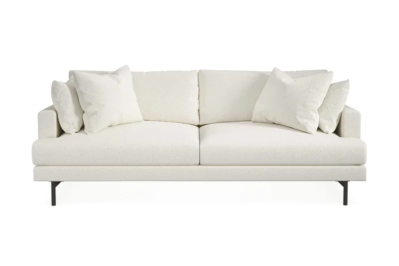 Menard 4-sits Djup Soffa i Bouclé, Vit