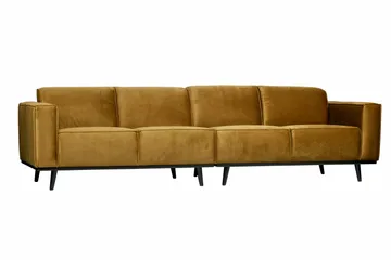 Statement 4-sits Sammetssoffa - Honungsgul - Möbler - Soffa - 4 sits soffa